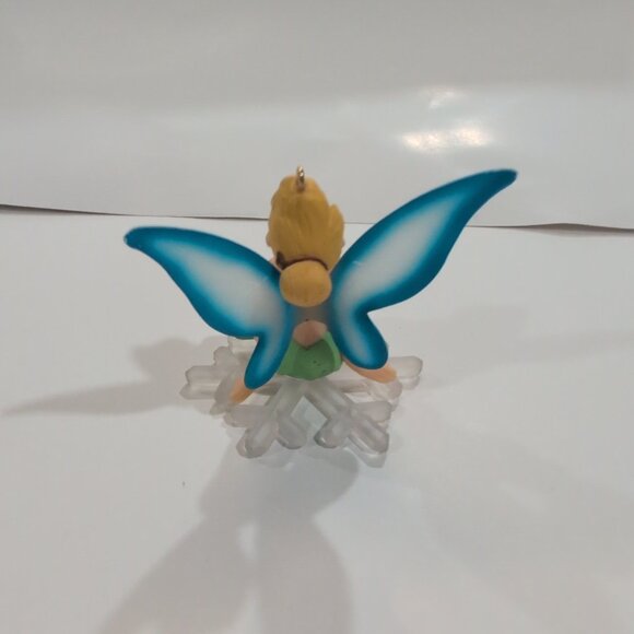 Vintage Grolier Disney Tinkerbell Ornament Decoration On Snowflake - Picture 4 of 5